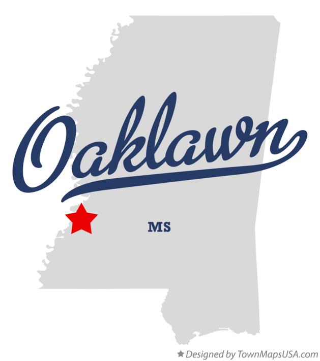 Map of Oaklawn Mississippi MS