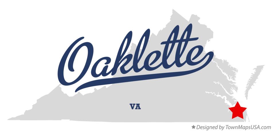 Map of Oaklette Virginia VA