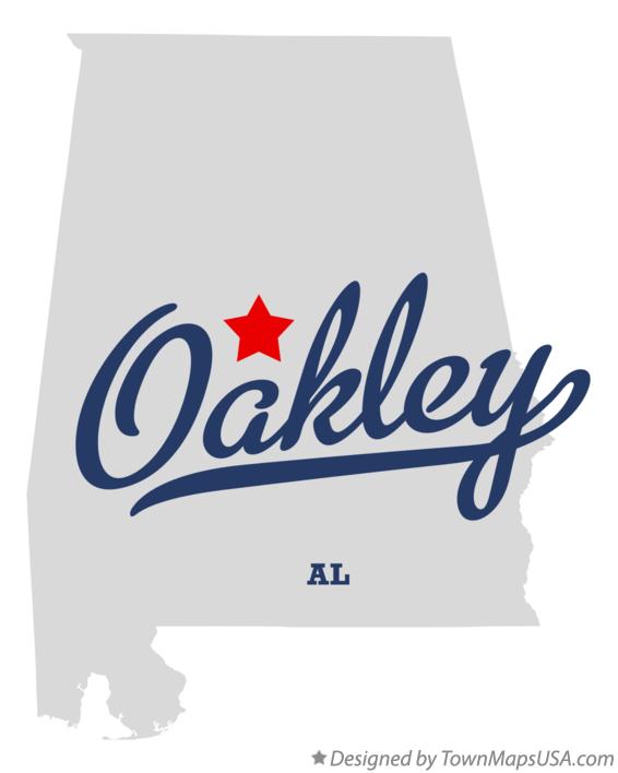 Map of Oakley Alabama AL