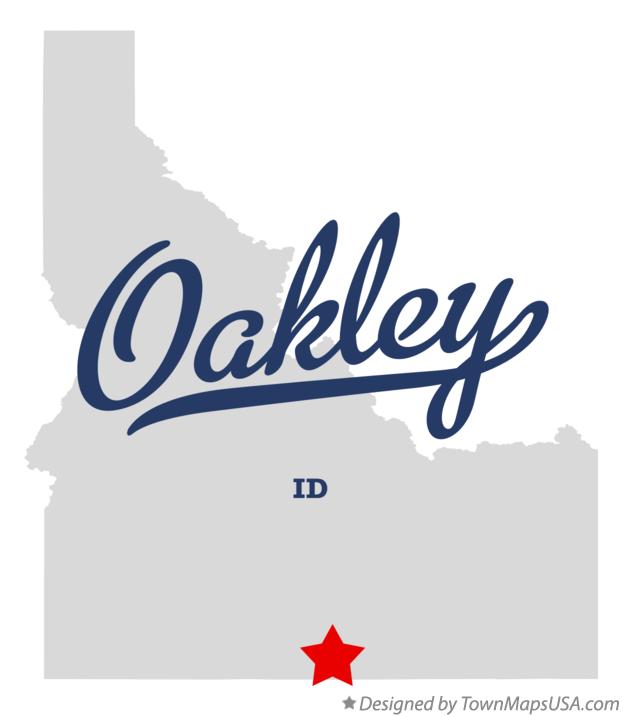 Map of Oakley Idaho ID