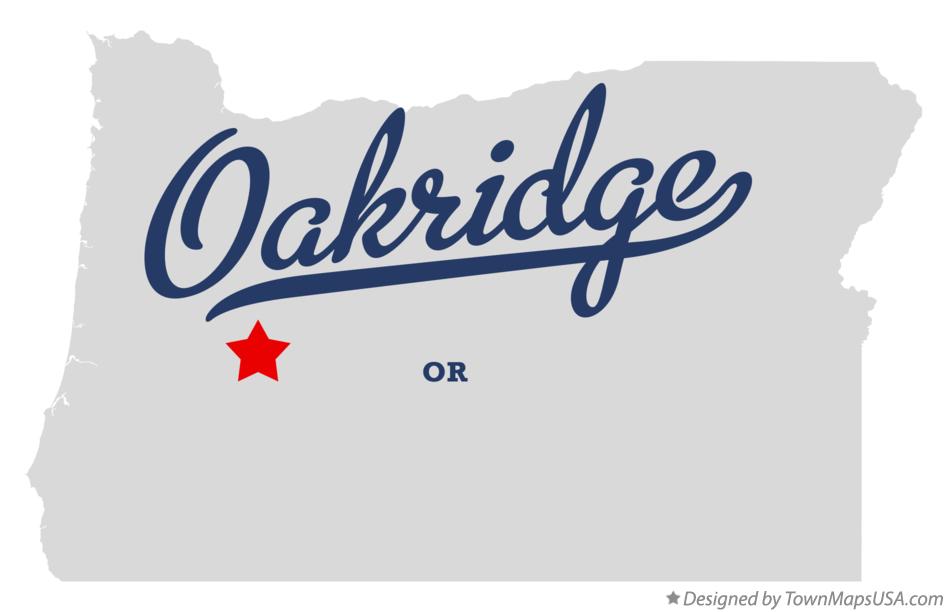 Map of Oakridge Oregon OR