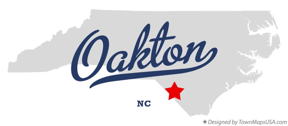 Map of Oakton North Carolina NC