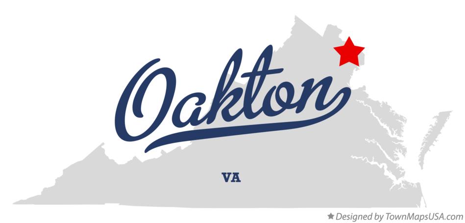 Map of Oakton Virginia VA