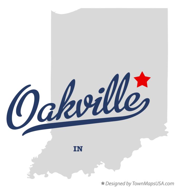 Map of Oakville Indiana IN