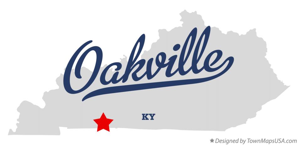 Map of Oakville Kentucky KY