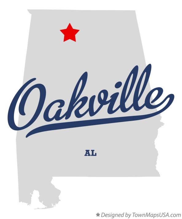 Map of Oakville Alabama AL