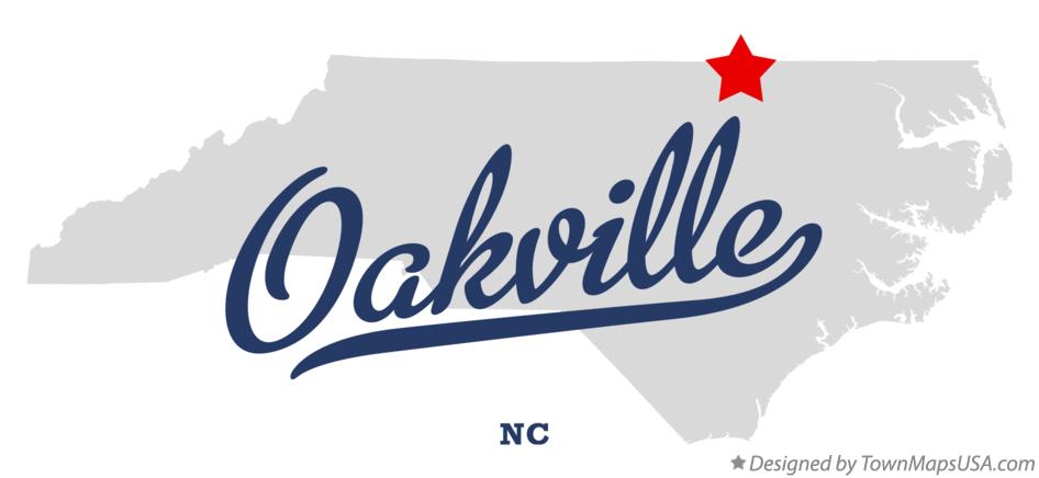 Map of Oakville North Carolina NC
