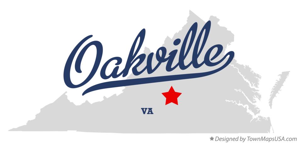 Map of Oakville Virginia VA