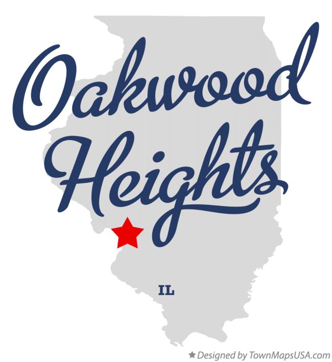 Map of Oakwood Heights Illinois IL