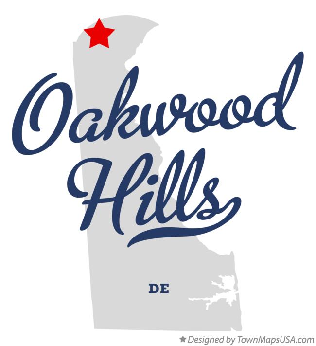 Map of Oakwood Hills Delaware DE