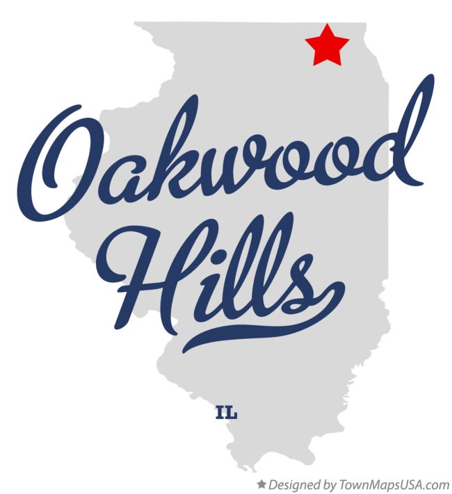 Map of Oakwood Hills Illinois IL