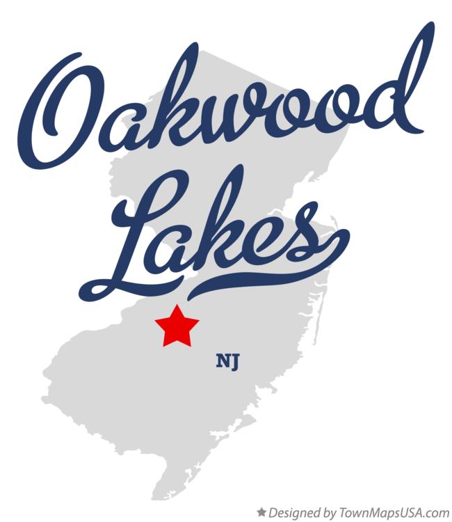Map of Oakwood Lakes New Jersey NJ