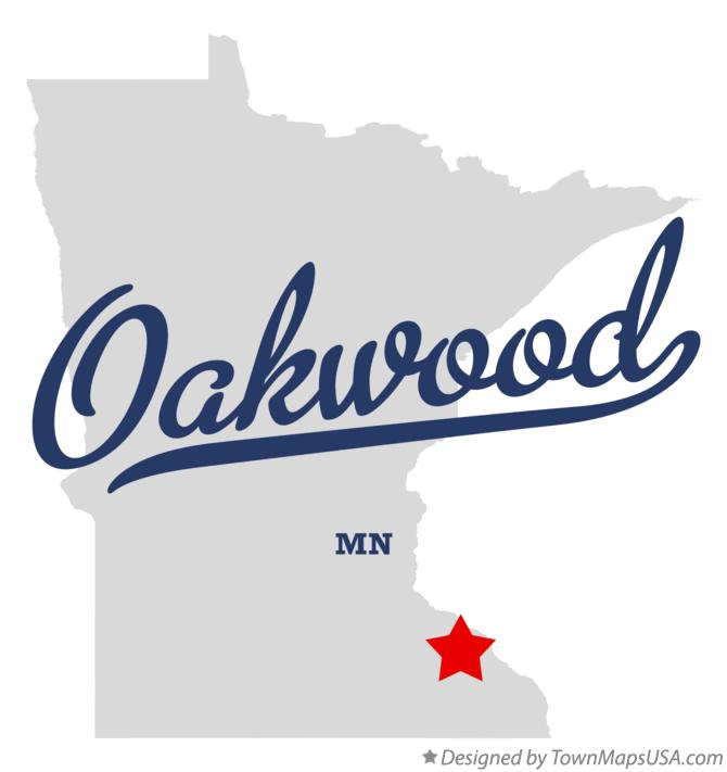 Map of Oakwood Minnesota MN