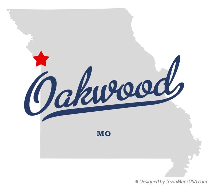 Map of Oakwood Missouri MO