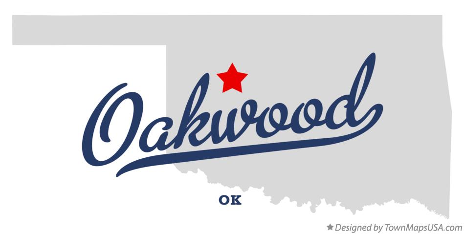 Map of Oakwood Oklahoma OK