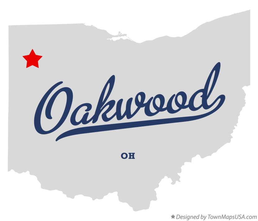 Map of Oakwood Ohio OH