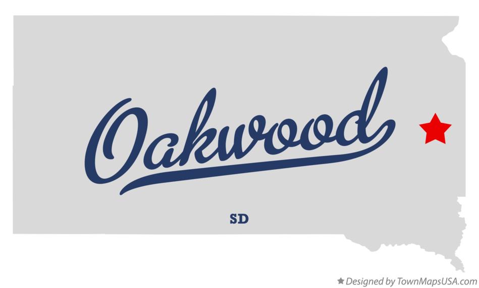 Map of Oakwood South Dakota SD