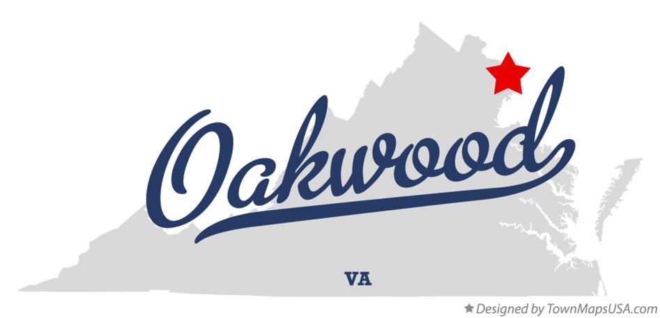 Map of Oakwood Virginia VA