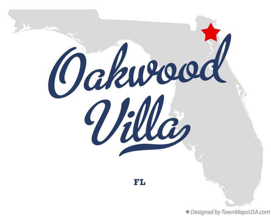 Map of Oakwood Villa Florida FL