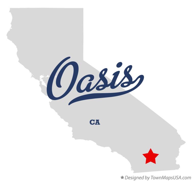 Map of Oasis California CA
