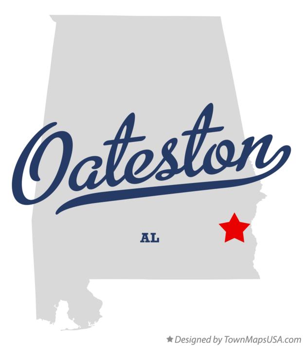 Map of Oateston Alabama AL