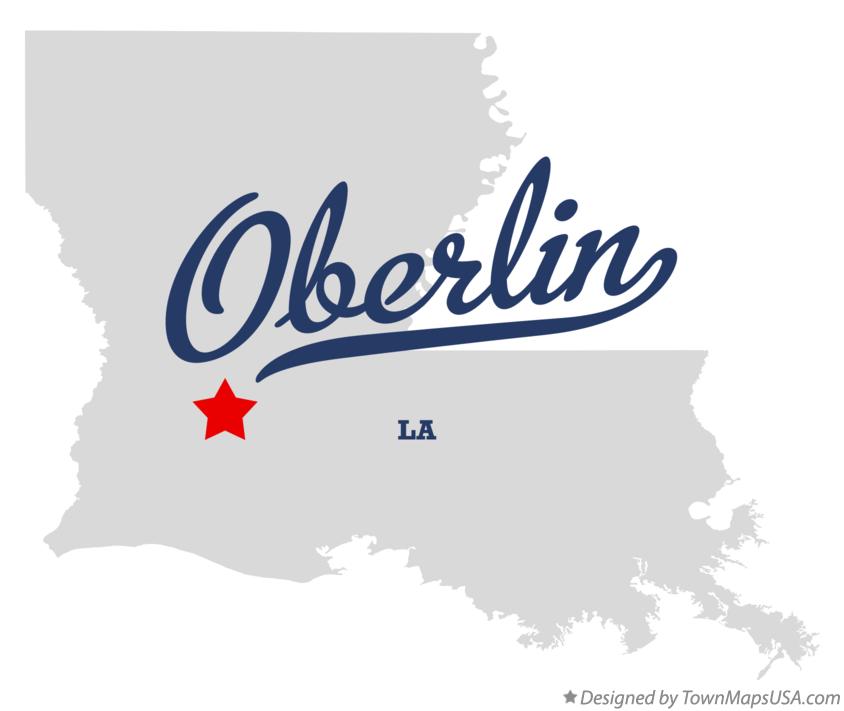 Map of Oberlin Louisiana LA