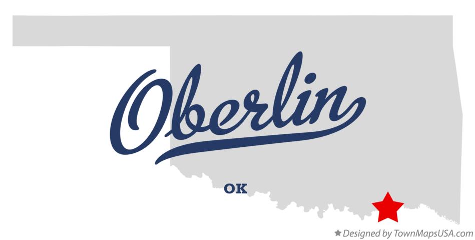 Map of Oberlin Oklahoma OK