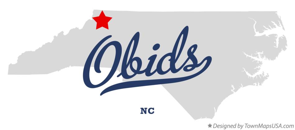 Map of Obids North Carolina NC