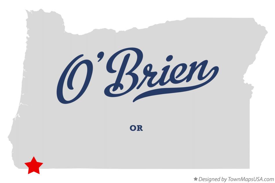 Map of O'Brien Oregon OR
