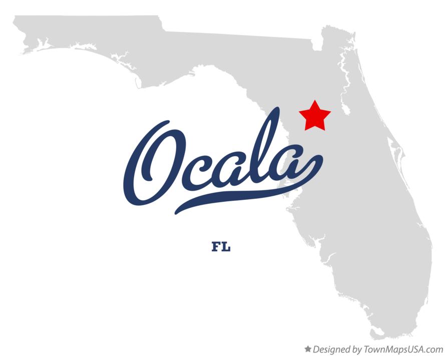 Map of Ocala Florida FL