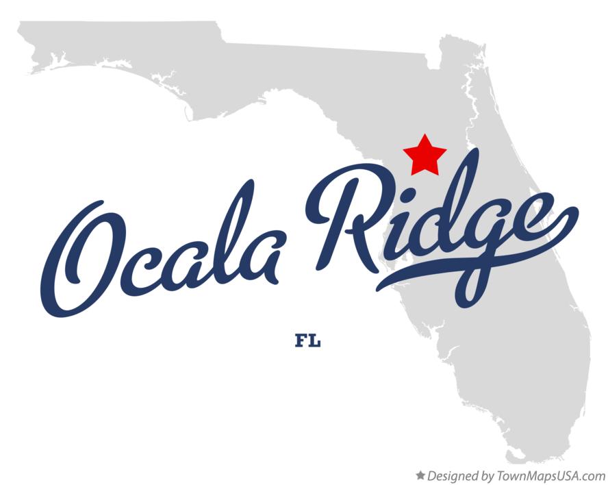 Map of Ocala Ridge Florida FL