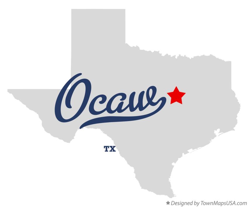 Map of Ocaw Texas TX