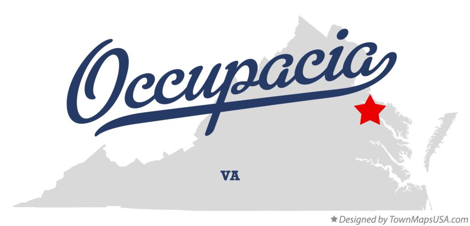 Map of Occupacia Virginia VA