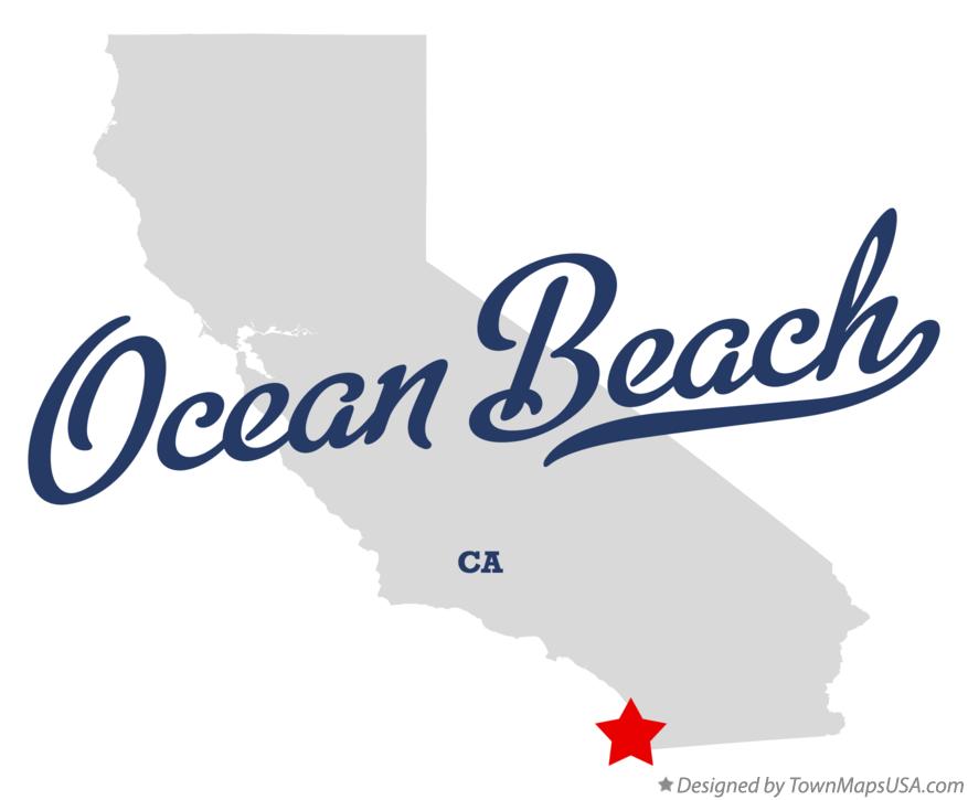 Map of Ocean Beach California CA