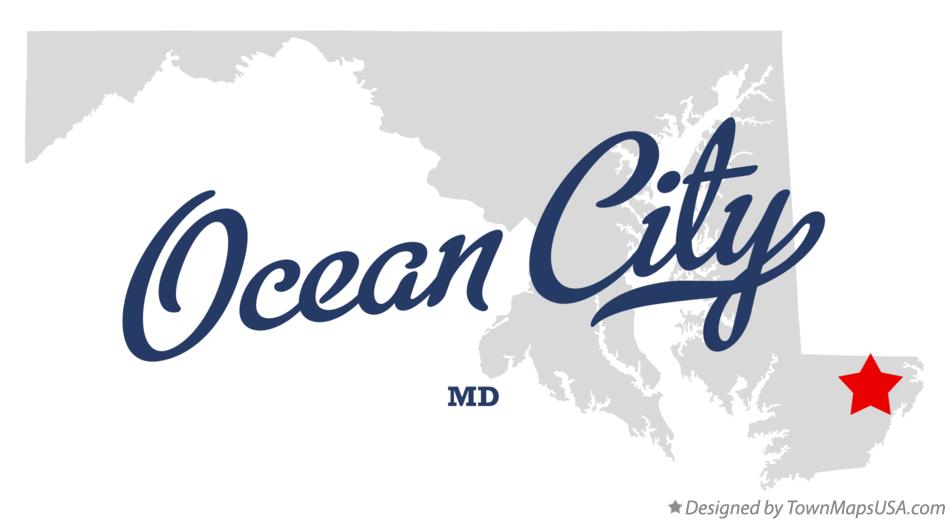 Map of Ocean City Maryland MD