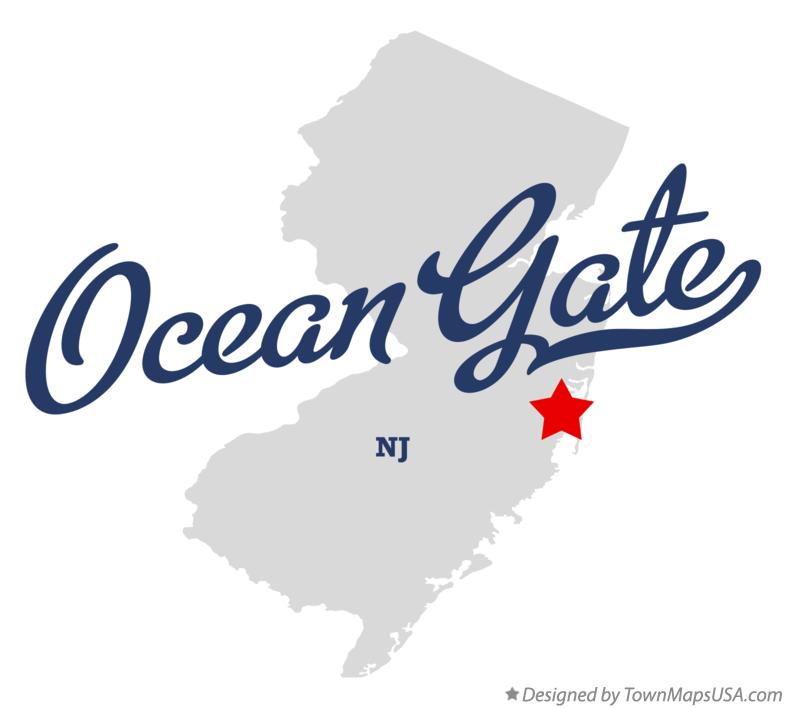 Map of Ocean Gate New Jersey NJ