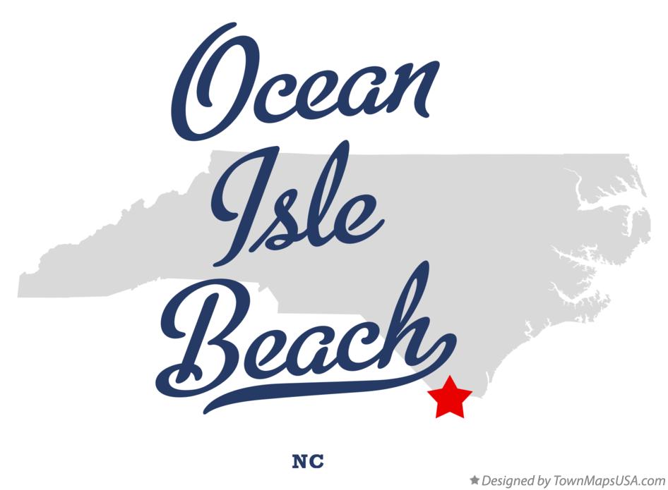 Map Of Ocean Isle Beach Nc North Carolina