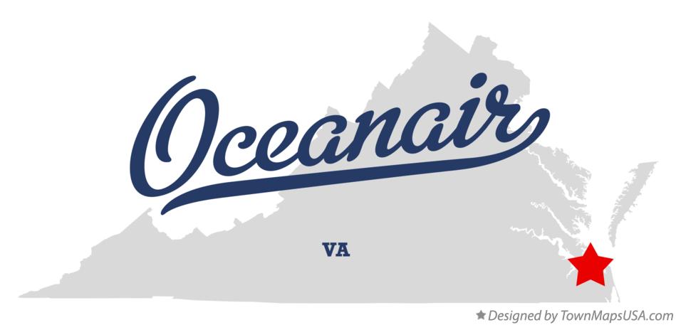 Map of Oceanair Virginia VA