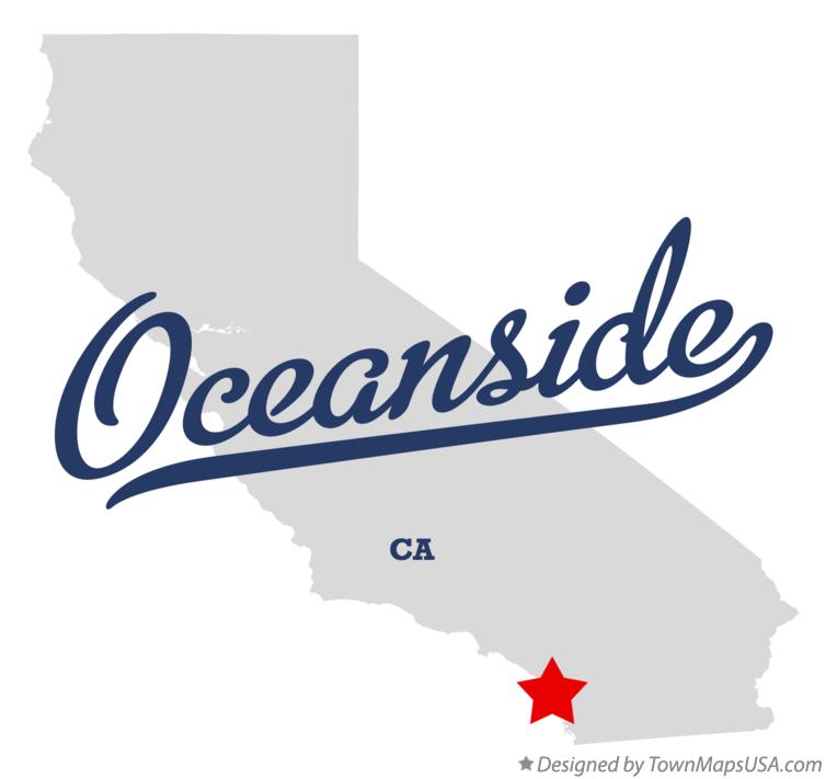 Map of Oceanside California CA