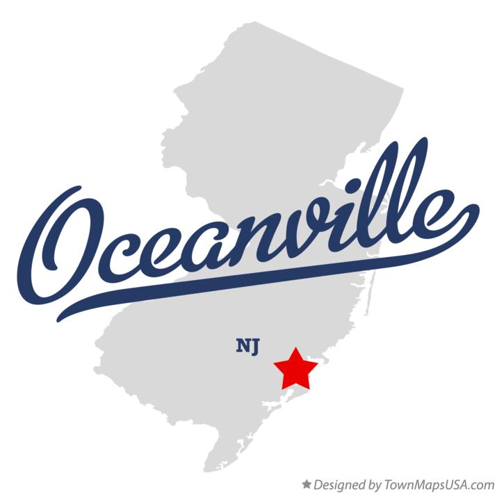 Map of Oceanville New Jersey NJ