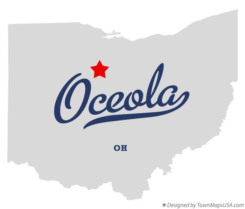 Map of Oceola Ohio OH