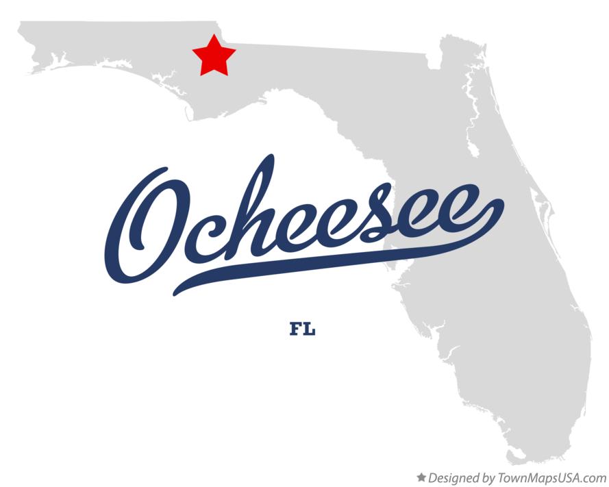 Map of Ocheesee Florida FL