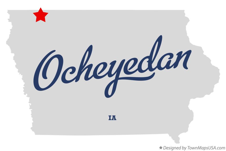 Map of Ocheyedan Iowa IA