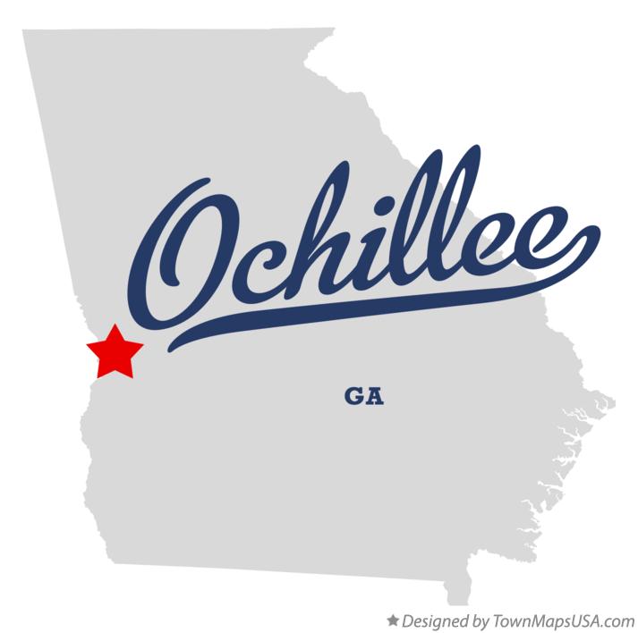 Map of Ochillee Georgia GA