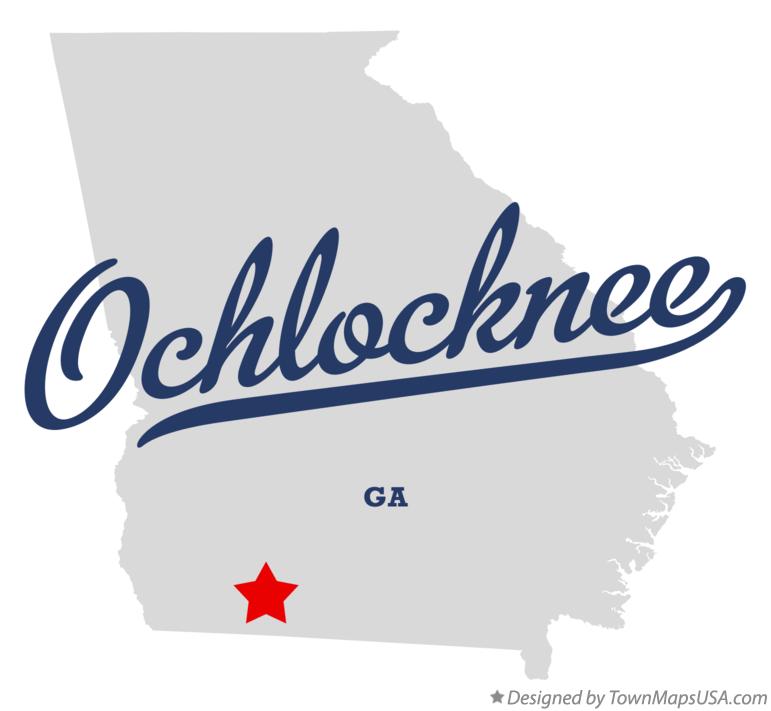 Map of Ochlocknee Georgia GA
