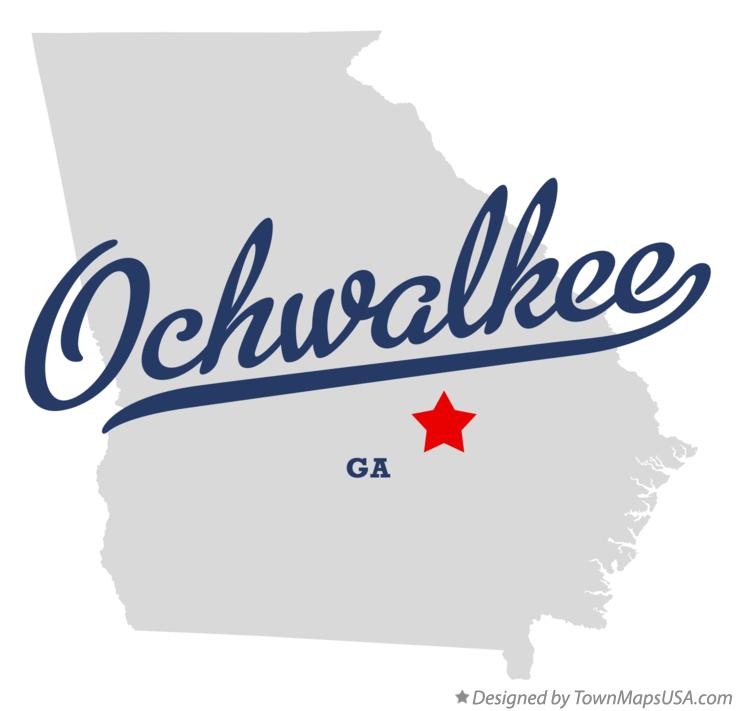 Map of Ochwalkee Georgia GA