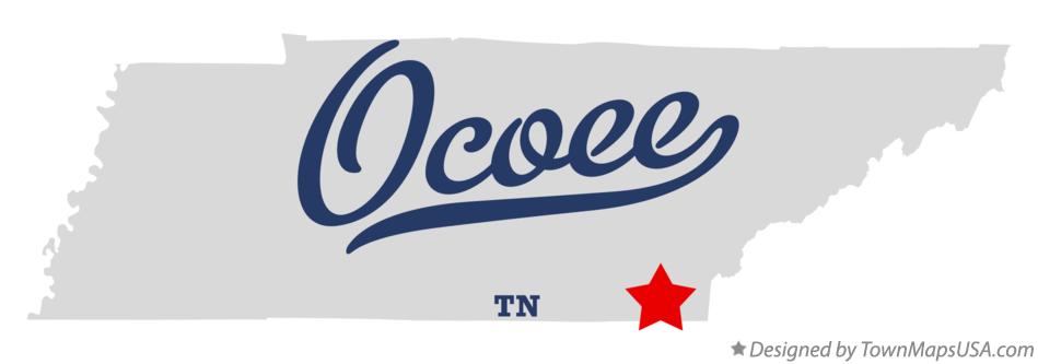 Map of Ocoee Tennessee TN