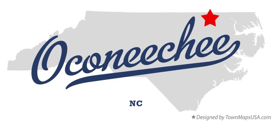 Map of Oconeechee North Carolina NC