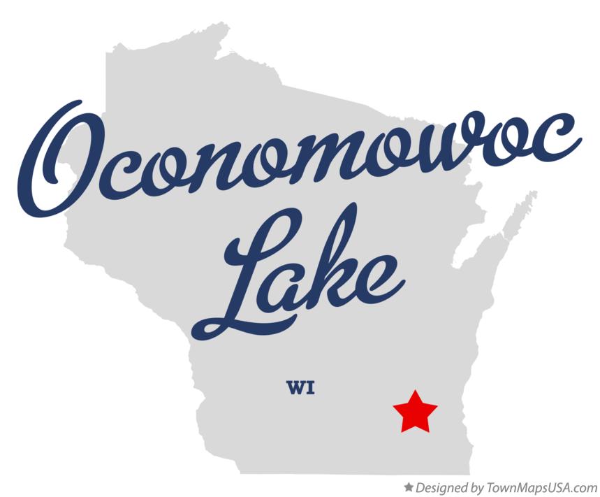 Map of Oconomowoc Lake Wisconsin WI