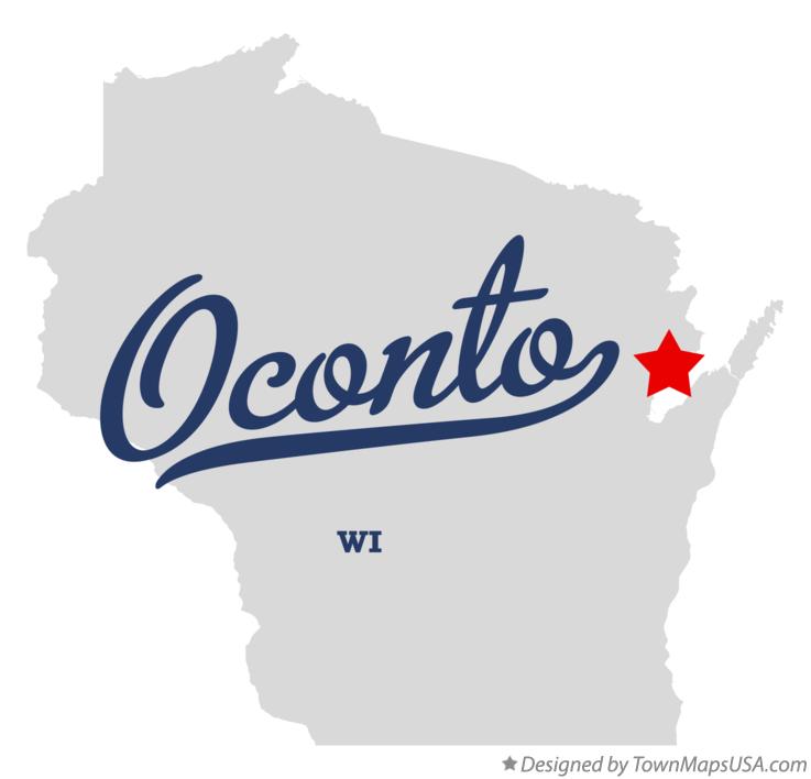 Map of Oconto Wisconsin WI
